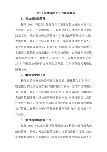 XXXX年慢病防治工作培训要点
