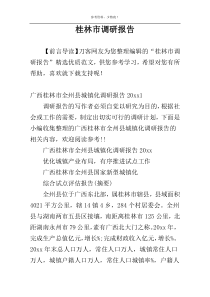桂林市调研报告