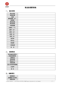 【房地产精品文档】商业街调研表格（050307）