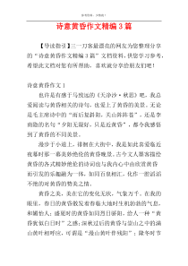 诗意黄昏作文精编3篇