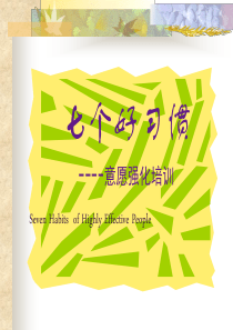 七个好习惯-意愿强化培训