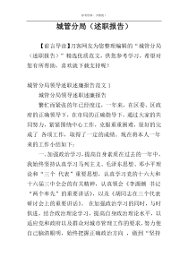 城管分局（述职报告）