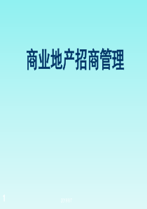 商业地产招商管理培训265p2012年课程教程