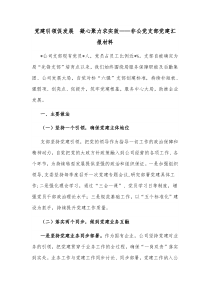 党建引领促发展凝心聚力求实效非公党支部党建汇报材料