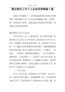 置业顾问工作个人总结范例精编5篇