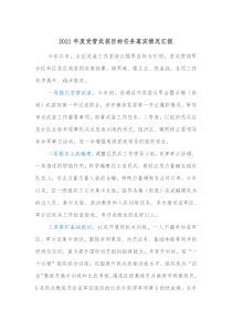2021年度党管武装目标任务落实情况汇报