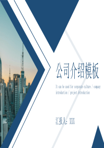 蓝色几何公司介绍模板