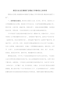 副区长在全区稳粮扩豆增油工作推进会上的讲话