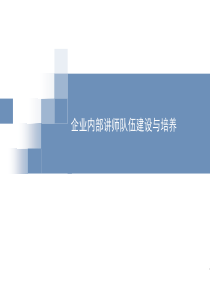 公司内部讲师队伍建设与培养48