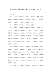 在2022年全市防汛抗旱暨安全生产视频会上的讲话