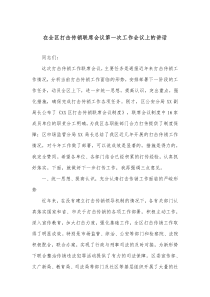 在全区打击传销联席会议第一次工作会议上的讲话