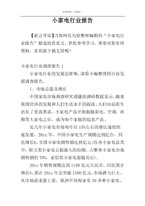 小家电行业报告