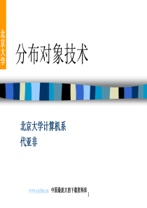 北大计算机系JAVA培训讲义91分布式对象体系ppt57