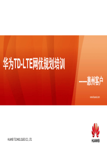 华为TD-LTE网优培训