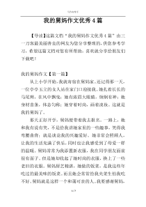 我的舅妈作文优秀4篇