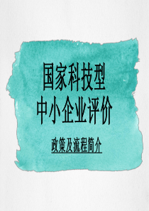 国家科技型中小企业评价培训（PPT31页)