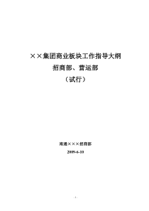 商业地产招商运营部工作指导大纲_56页