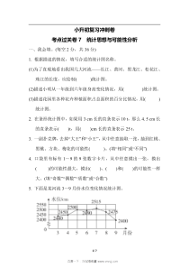 2023小升初复习考点过关卷7统计思想与可能性分析冲刺卷含答案