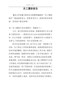 员工履职报告