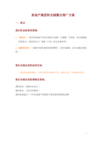 某地产集团阳光城整合推广方案