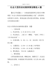 社会大型的活动案例策划精选4篇