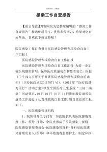 感染工作自查报告