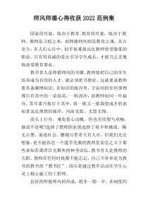 师风师德心得收获2022范例集