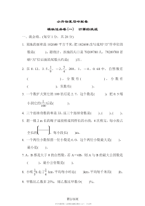 苏教六下小升初冲刺专项复习卷6套卷及答案