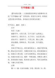 竹竿精编4篇