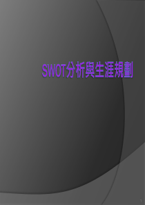 基业常兴培训资料：SWOT分析与生涯规划