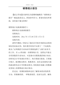 销售统计报告