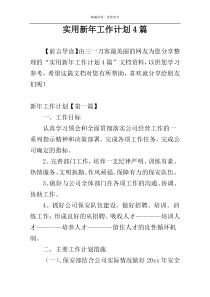实用新年工作计划4篇