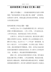 组织部借调工作鉴定【汇集4篇】