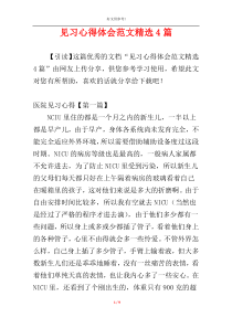 见习心得体会范文精选4篇