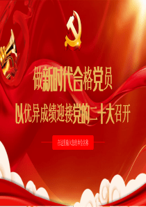 做新时代合格党员以优异成绩迎接二十大