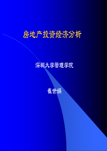 房地产投资分析2