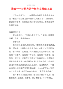 推选一个好地方四年级作文精编3篇