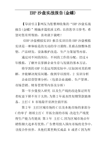 ERP沙盘实战报告(金蝶)