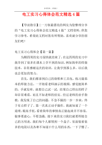 电工实习心得体会范文精选4篇