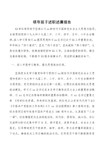 总结报告领导班子述廉报告