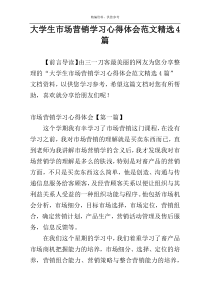 大学生市场营销学习心得体会范文精选4篇