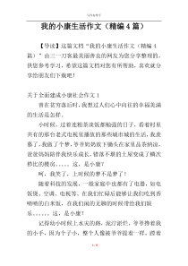 我的小康生活作文（精编4篇）