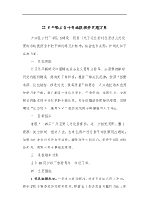 XX乡年轻后备干部选拔培养实施方案
