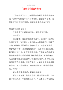[800字]痴迷作文