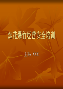 烟花爆竹经营安全培训