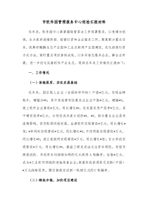 市软件园管理服务中心迎检汇报材料