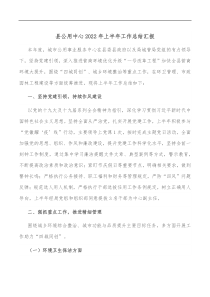 县公用中心2022年上半年工作总结汇报