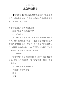 光盘调查报告