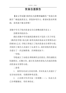 饮食自查报告