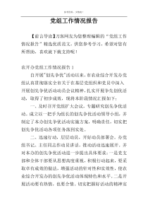 党组工作情况报告
